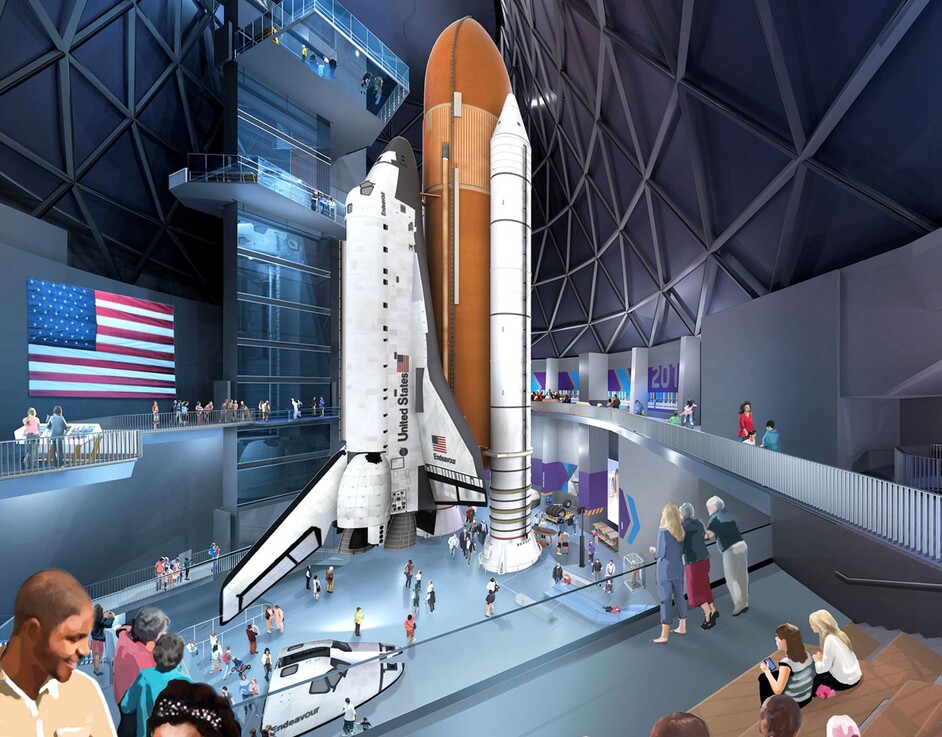 Endeavour shuttle will stand vertically for USD 400 million