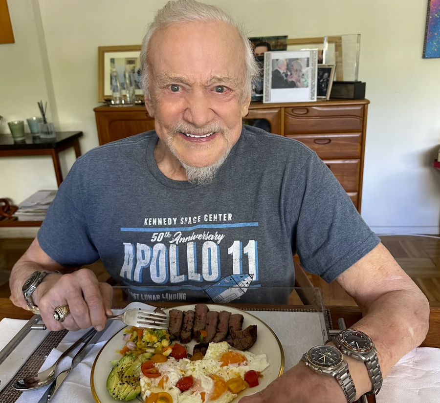 Buzz Aldrin in honor of the 54th anniversary of the launch of Apollo 11 puzzles the Internet community