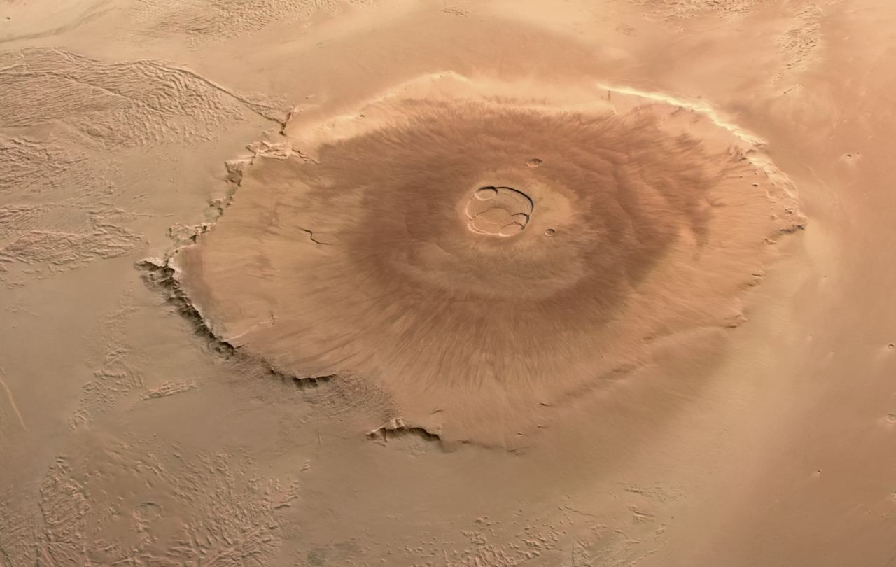 MRO ha rivelato la vera enormità dell’Olimpo su Marte