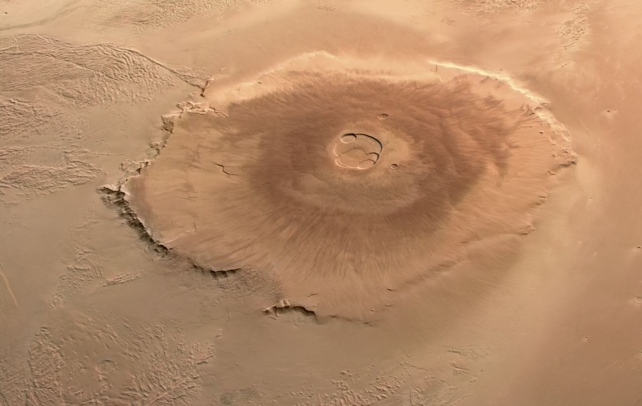 Mars Express Images Reveal the Incredible Immensity of the Largest Volcano in the Solar System