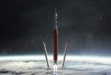 Ілюстрація польоту ракети NASA SLS місії Artemis III