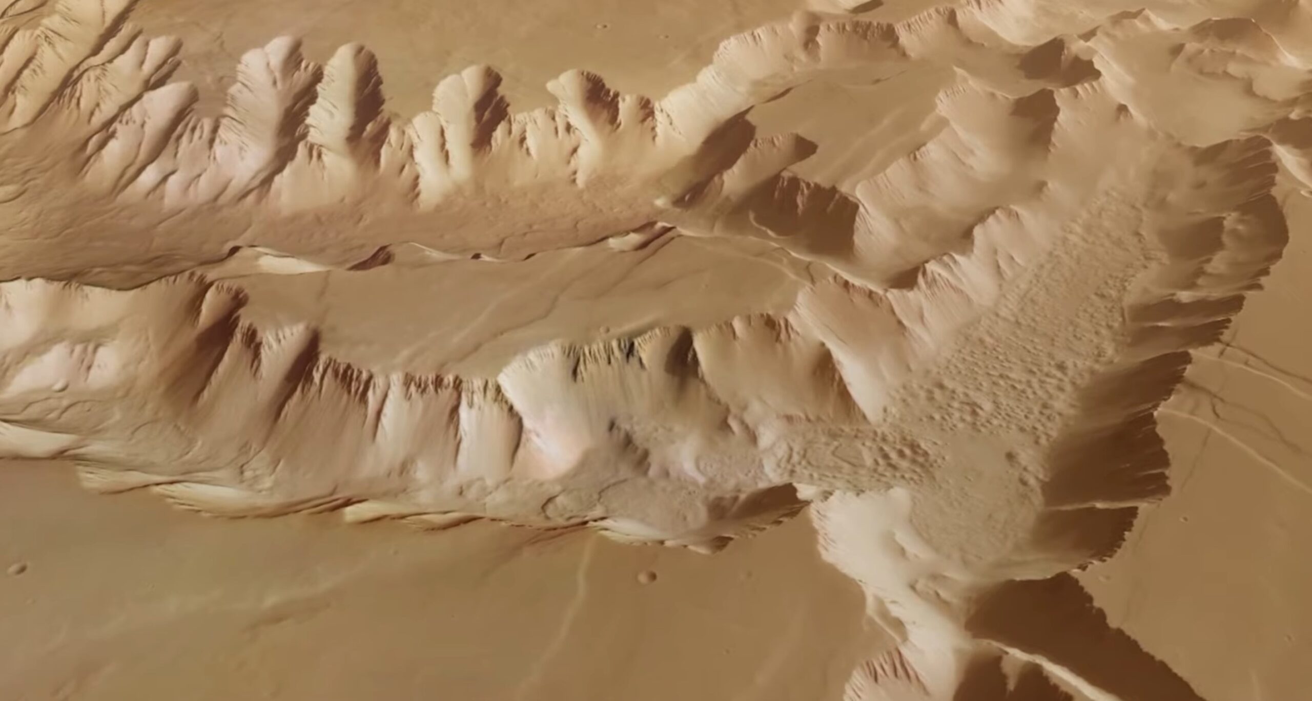 Mars Express дослідив зморшки на старому «обличчі» Марса: відео