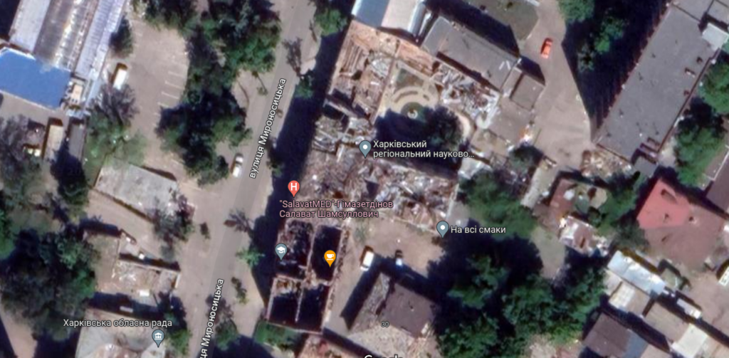 Супутникові фото руйнувань у Харкові