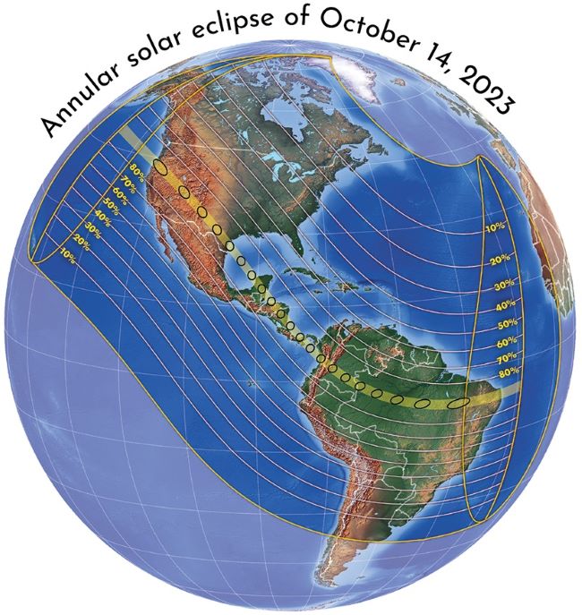 Кільцеподібне сонячне затемнення 14 жовтня 2023 року