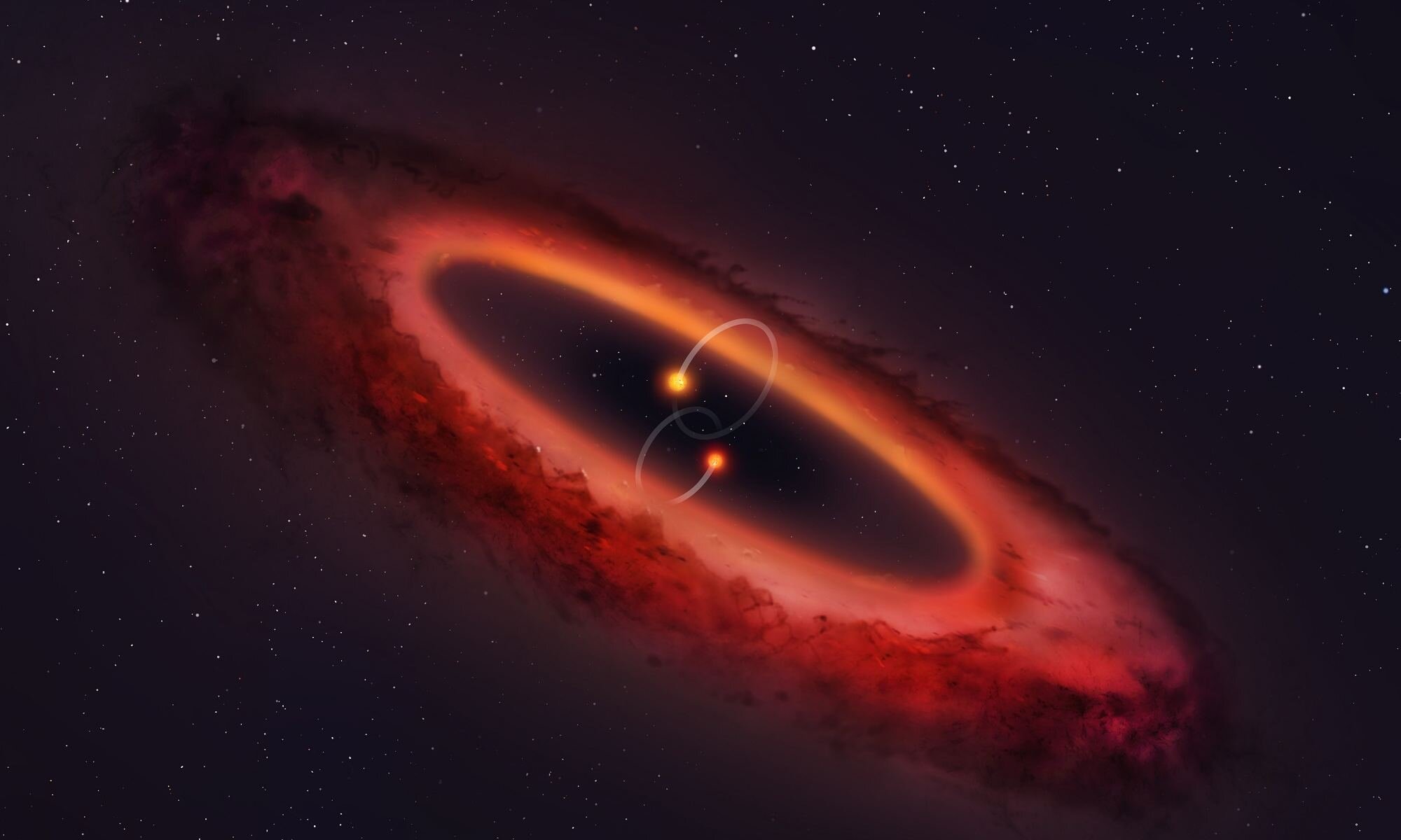 A planet with an amazing orbit around two stars is found