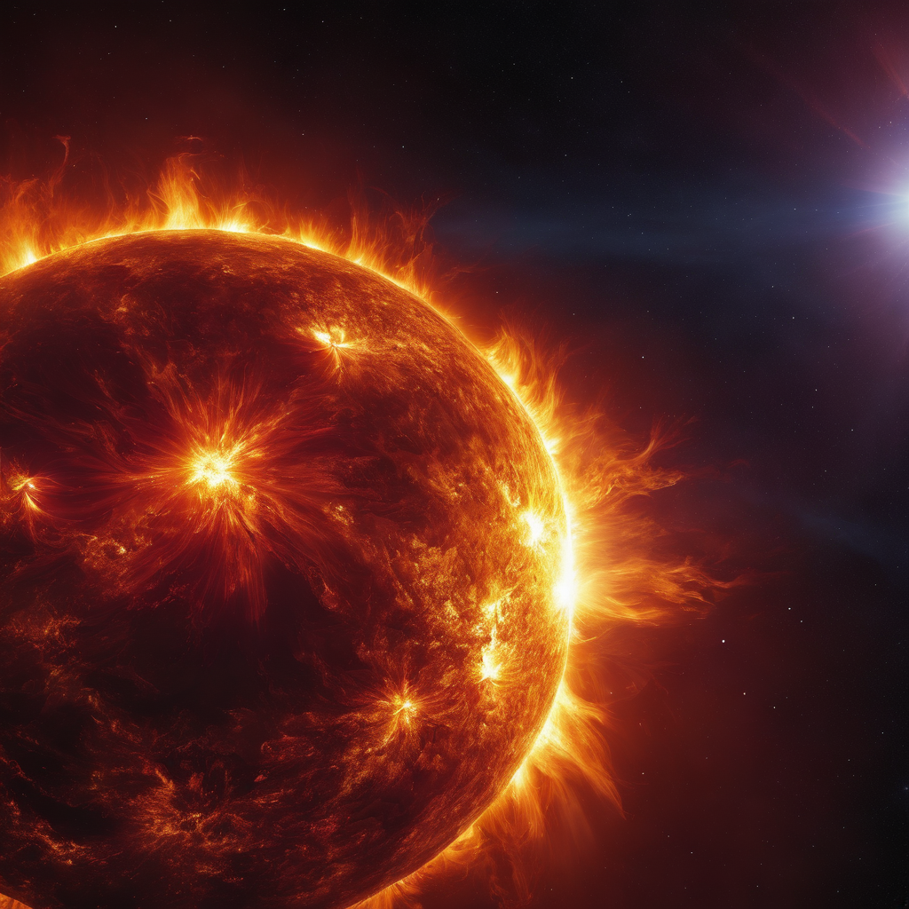 Ілюстрація потужного спалаху на Сонці