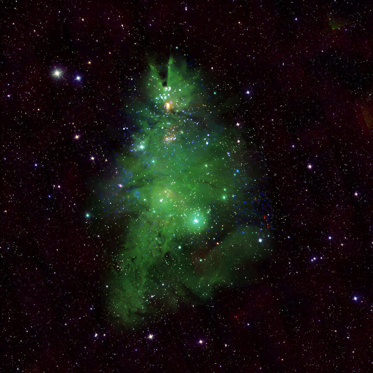 Астрономи отримали зображення різдвяної ялинки в космосі