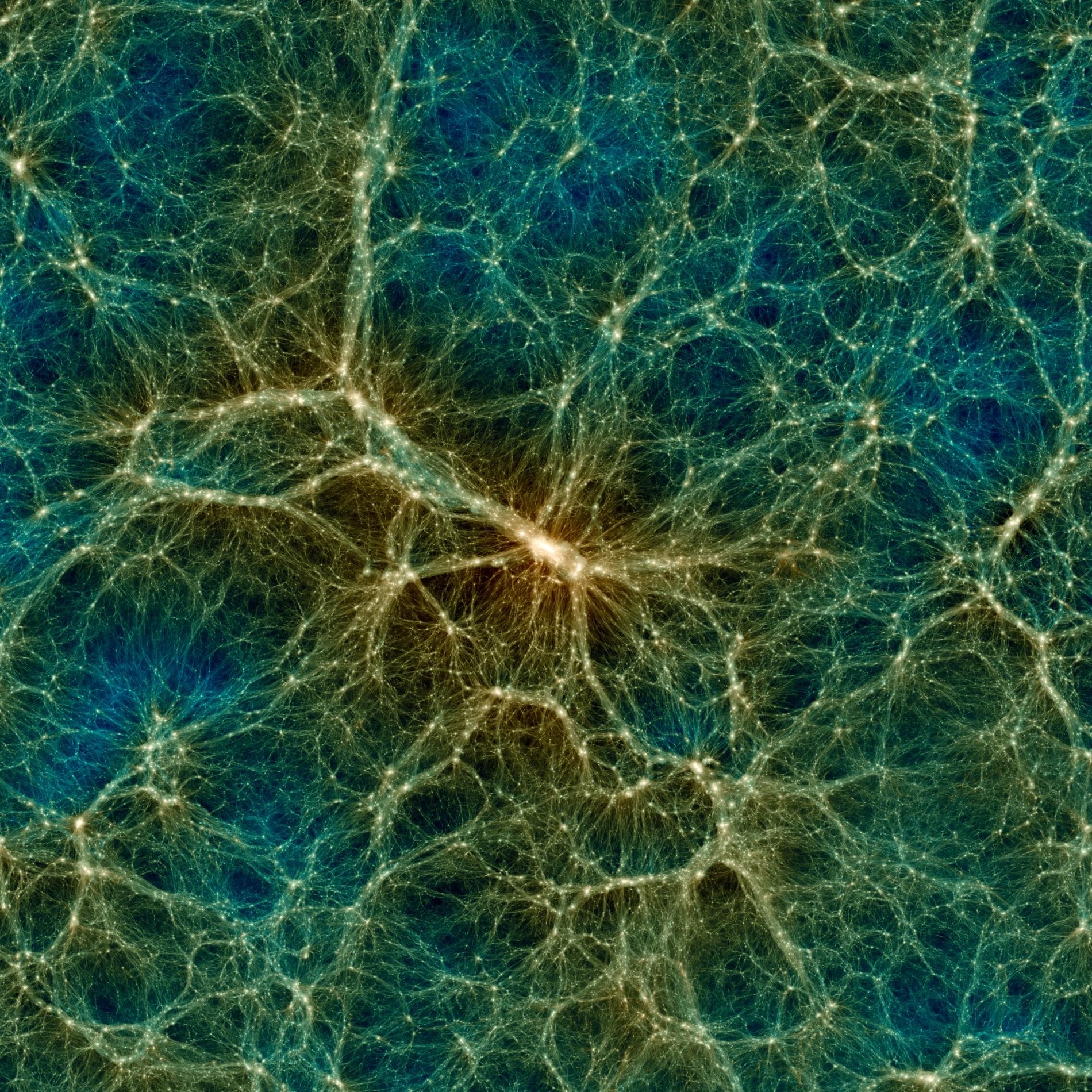 Кластерна структура Всесвіту із галактичними нитками та войдами