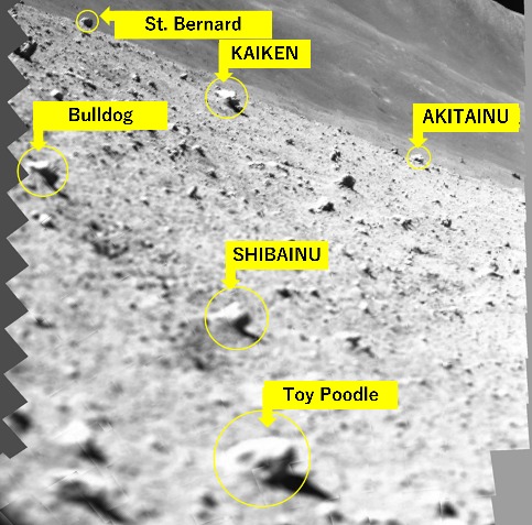 Увеличенное изображение сканирования лунной поверхности