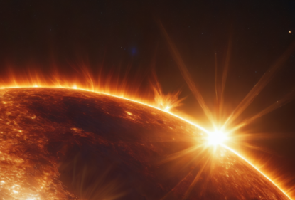Иллюстрация солнечной вспышки сгенерирована искусственным интеллектом Gencraft