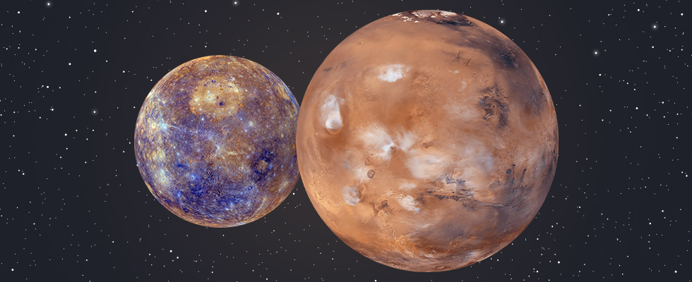 Меркурий догоняет Марс: первое планетное соединение 2024 года