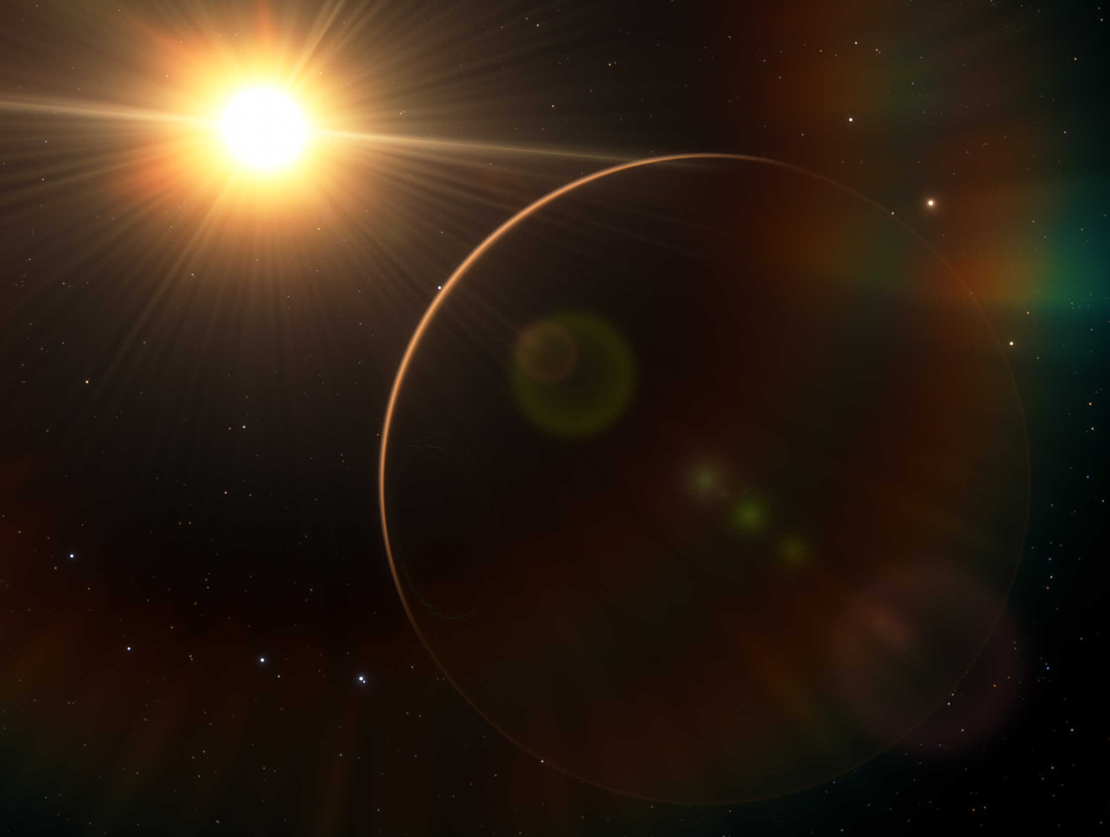 Ілюстрація планети на орбіті Проксими Центавра