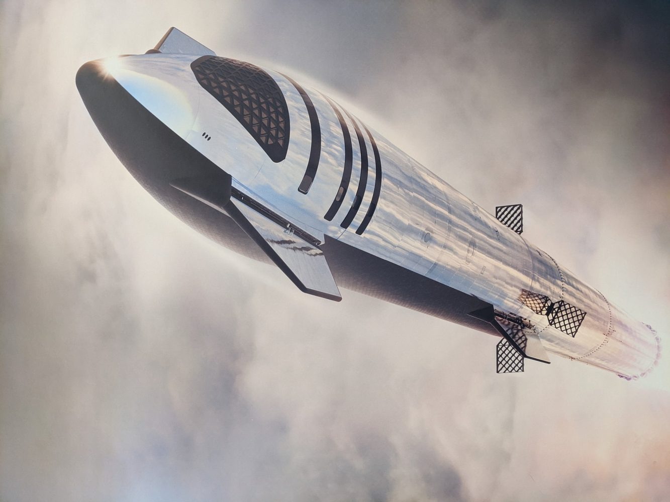 Ілюстрація польоту Starship із ракетою-носієм Super Heavy