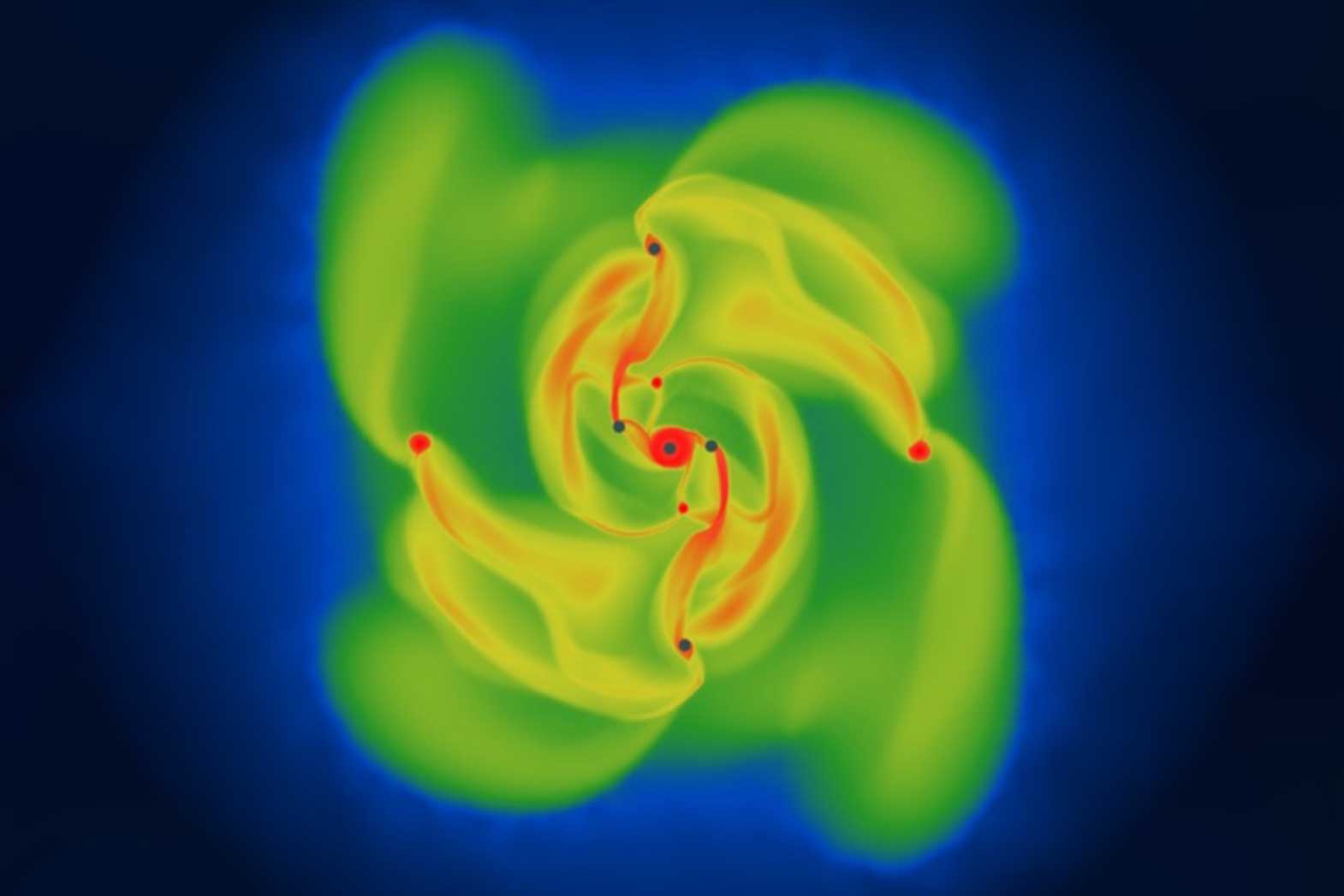 Компьютерное моделирование формирования планет в протозвездном диске