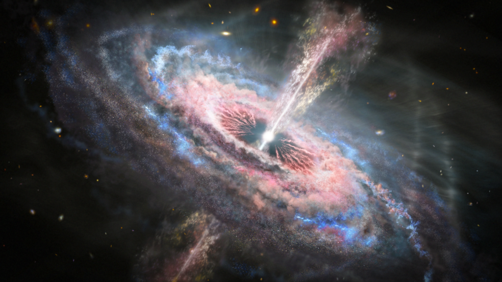 Біля квазара знайшли протоскупчення галактик