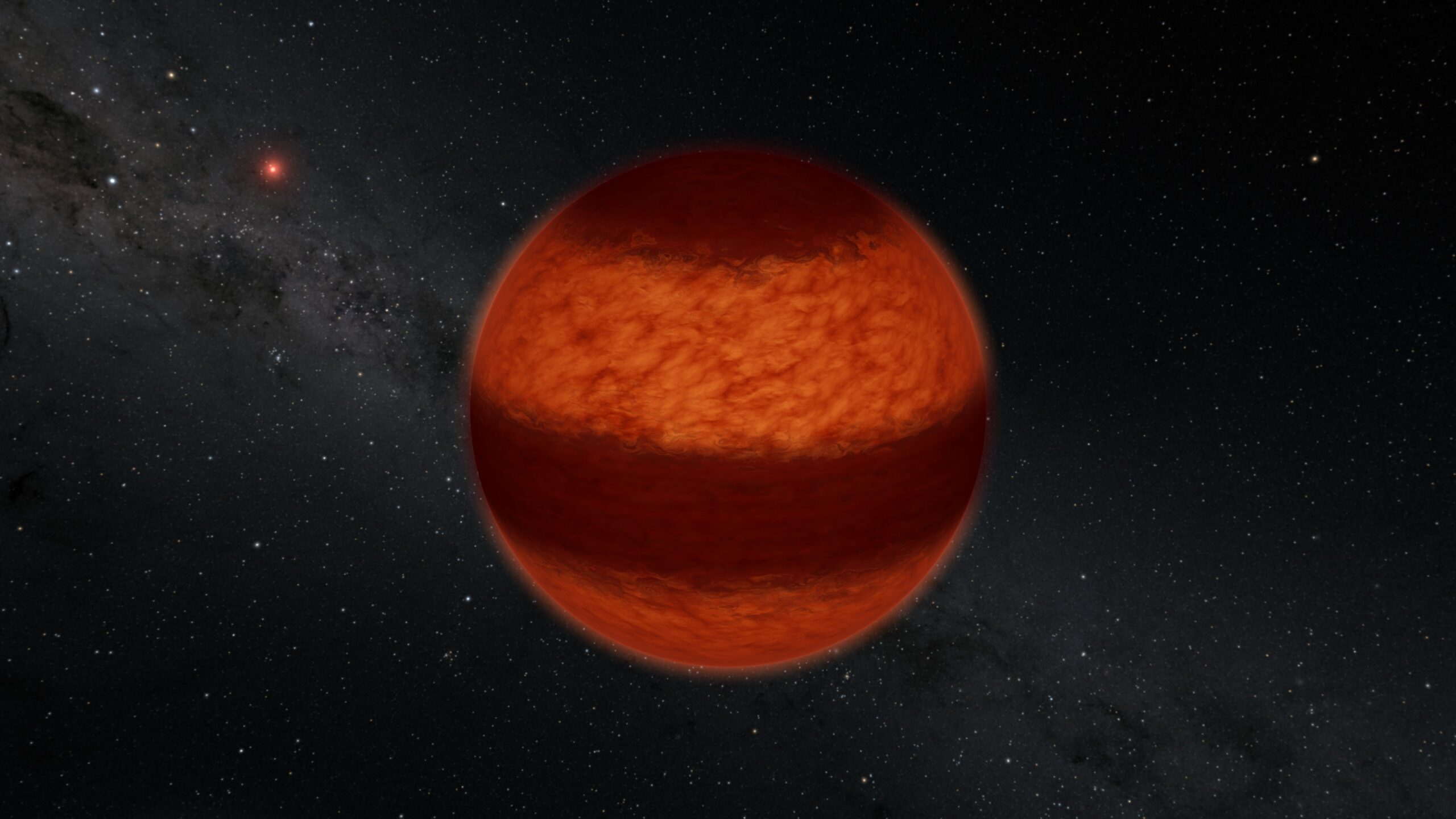 Clouds are found in the atmosphere of a nearby brown dwarf