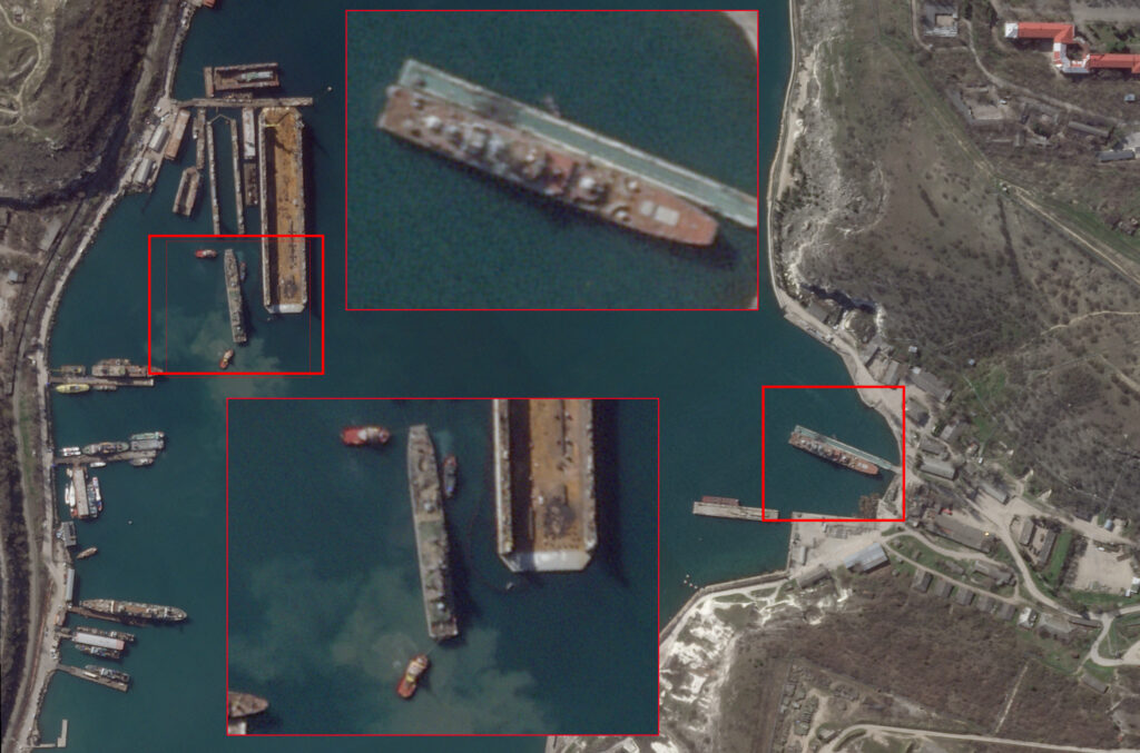 Супутникові знімки: що сталося з російськими кораблями «Ямал», «Азов» та «Іван Хурс». Доповнено.