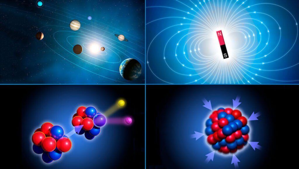 Современные физики считают, что в мире существует только четыре фундаментальных взаимодействия