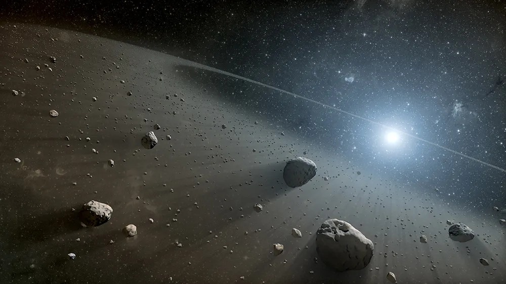 Ілюстрація головного поясу астероїдів