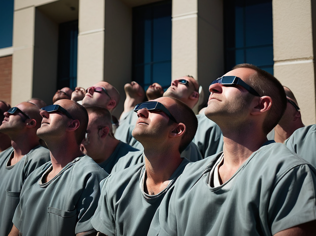 Prisoners demand to watch the solar eclipse