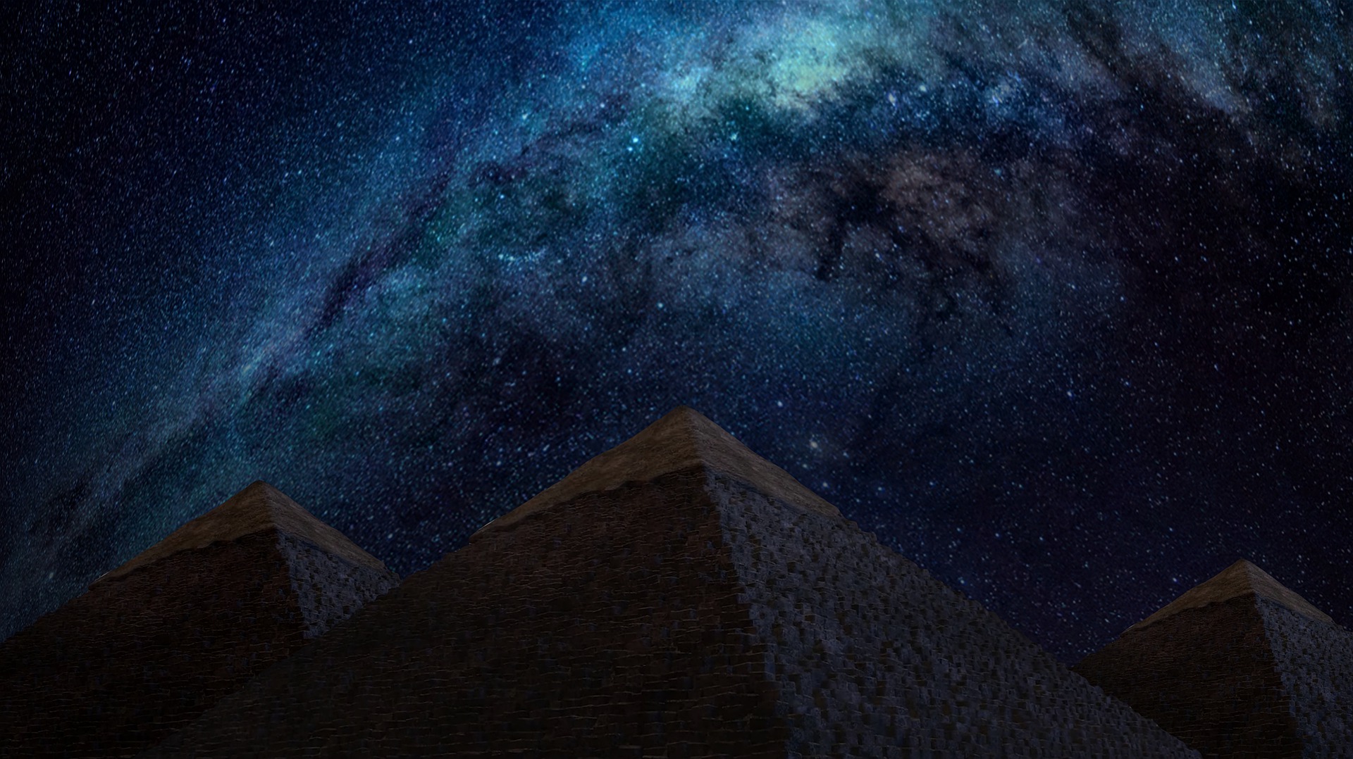 Млечный Путь над пирамидами