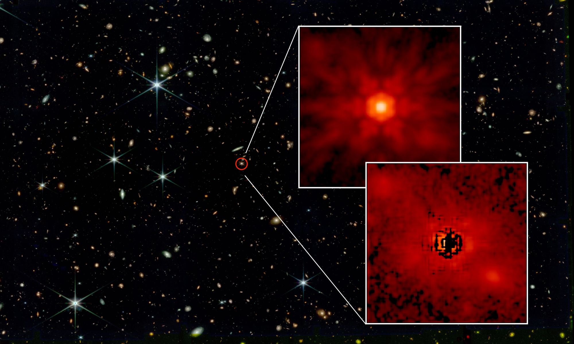 Надмасивні чорні діри раннього Всесвіту були велетенськими «голодними монстрами»