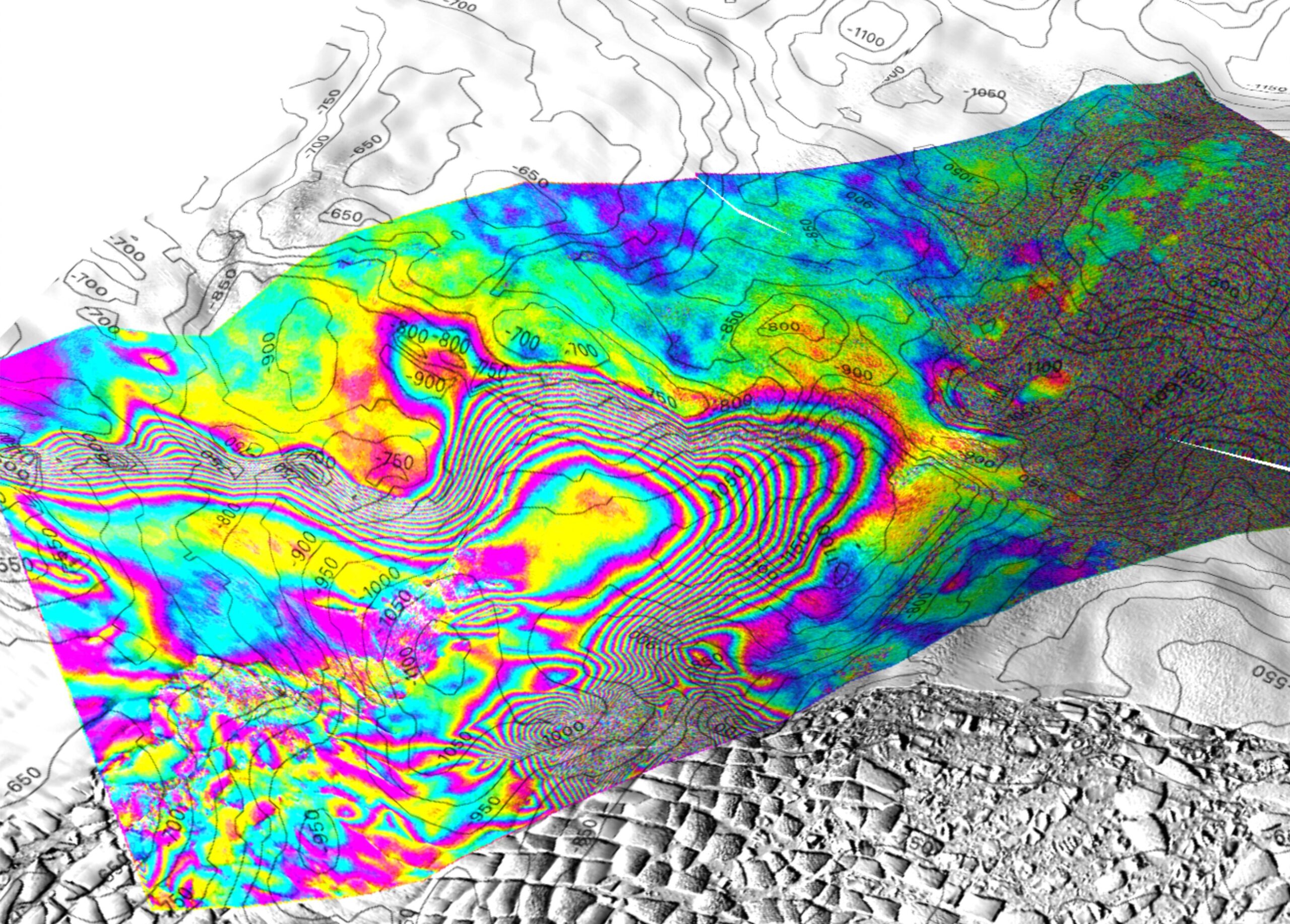 ICEYE satellite studies the melting of the Antarctic glacier