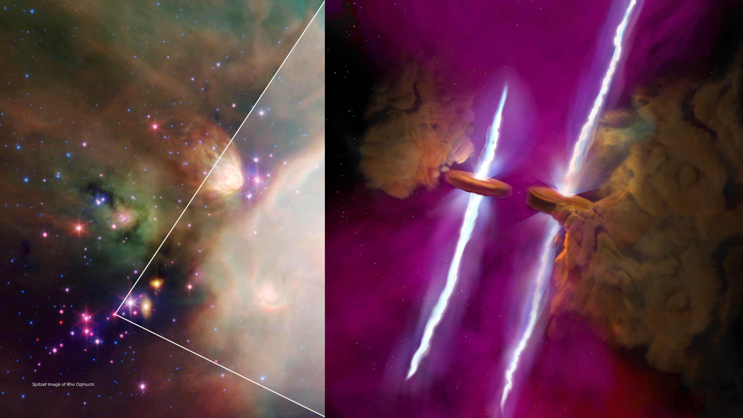 Астрономы открыли у пары звезд удивительные параллельные диски