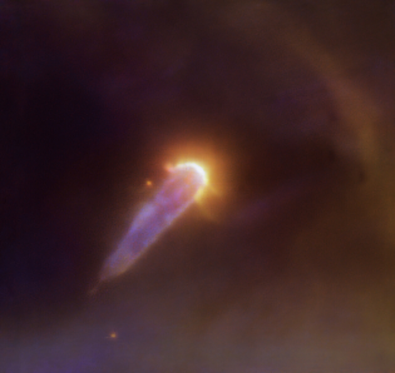 Звезда-комета: Очень Большой телескоп сфотографировал необычный объект в туманности Ориона