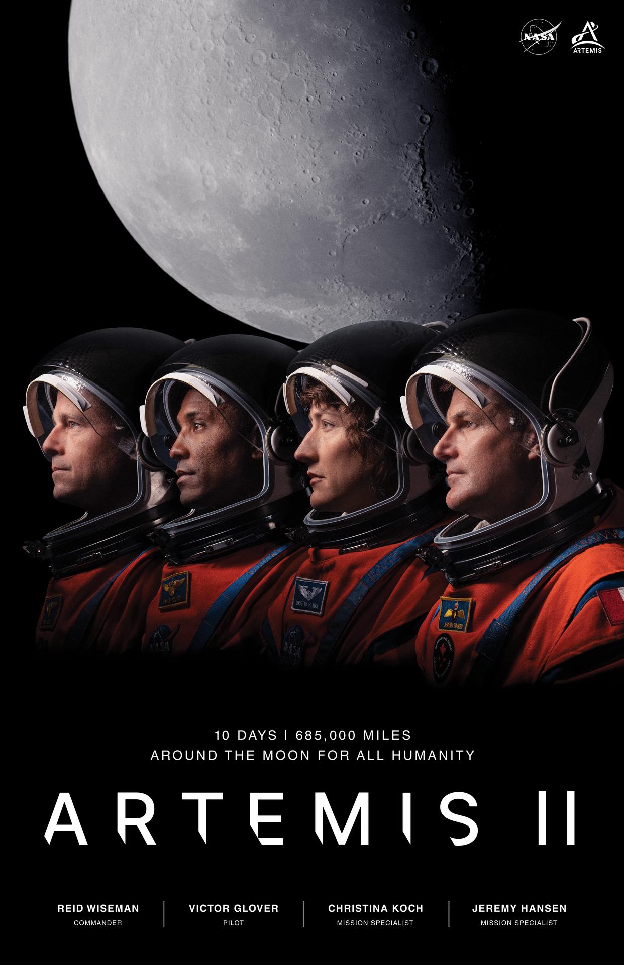 1.1 million kilometers in 10 days: NASA releases Artemis II mission poster