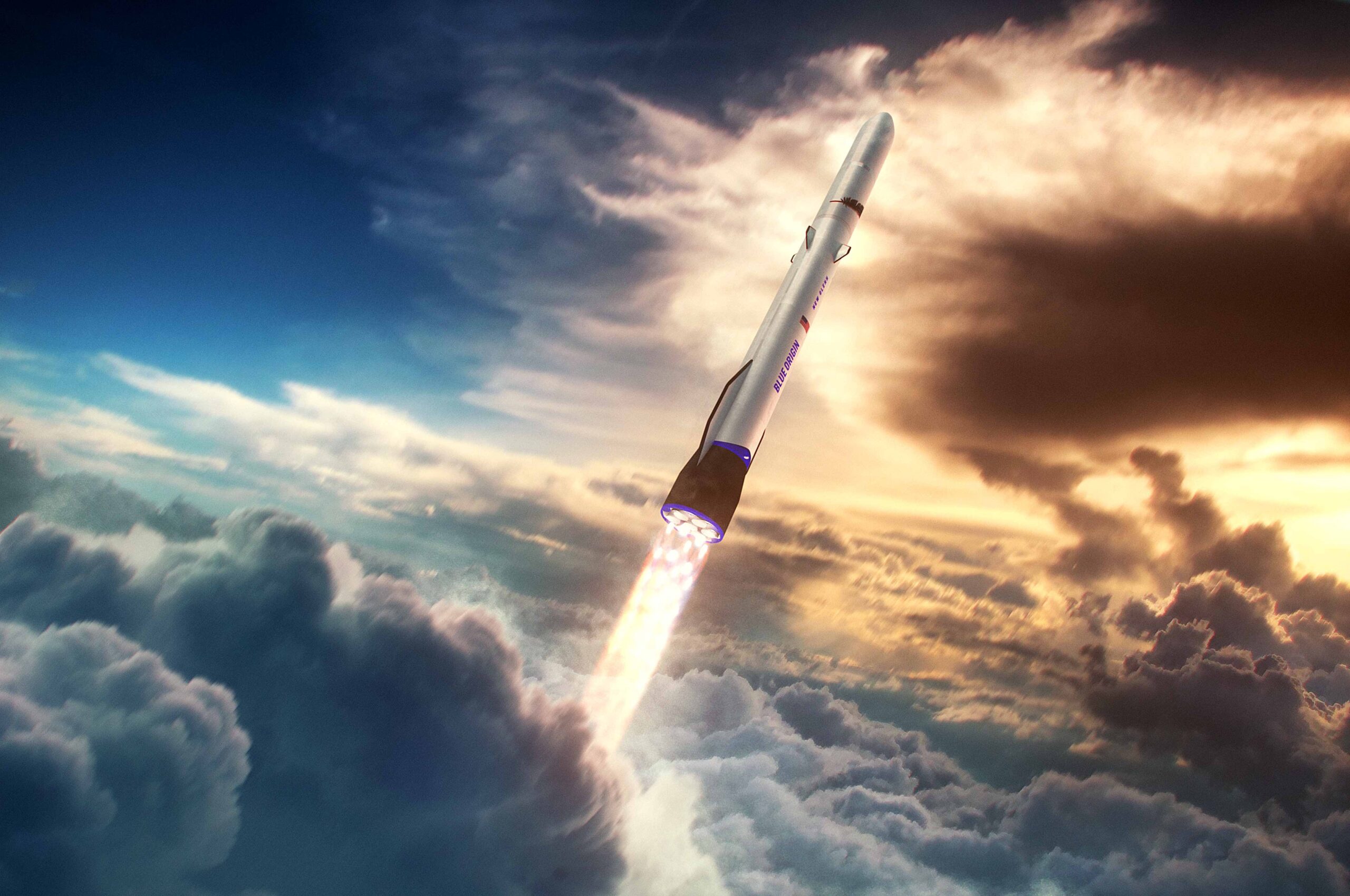 Blue Origin демонстрирует технологию вертикальной посадки ракеты New Glenn: видео