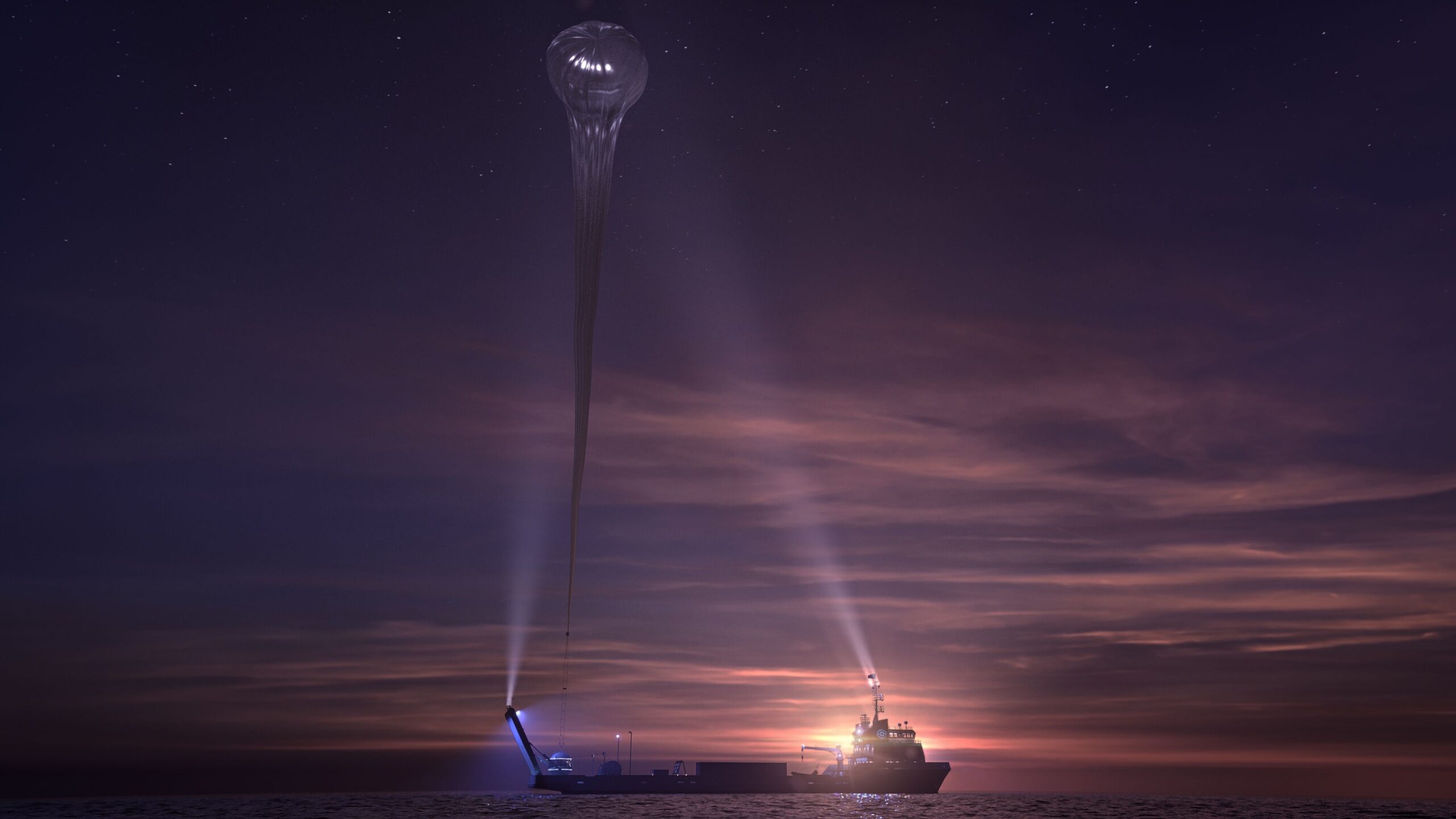 Construction of marine spaceport for stratospheric balloon travel completed