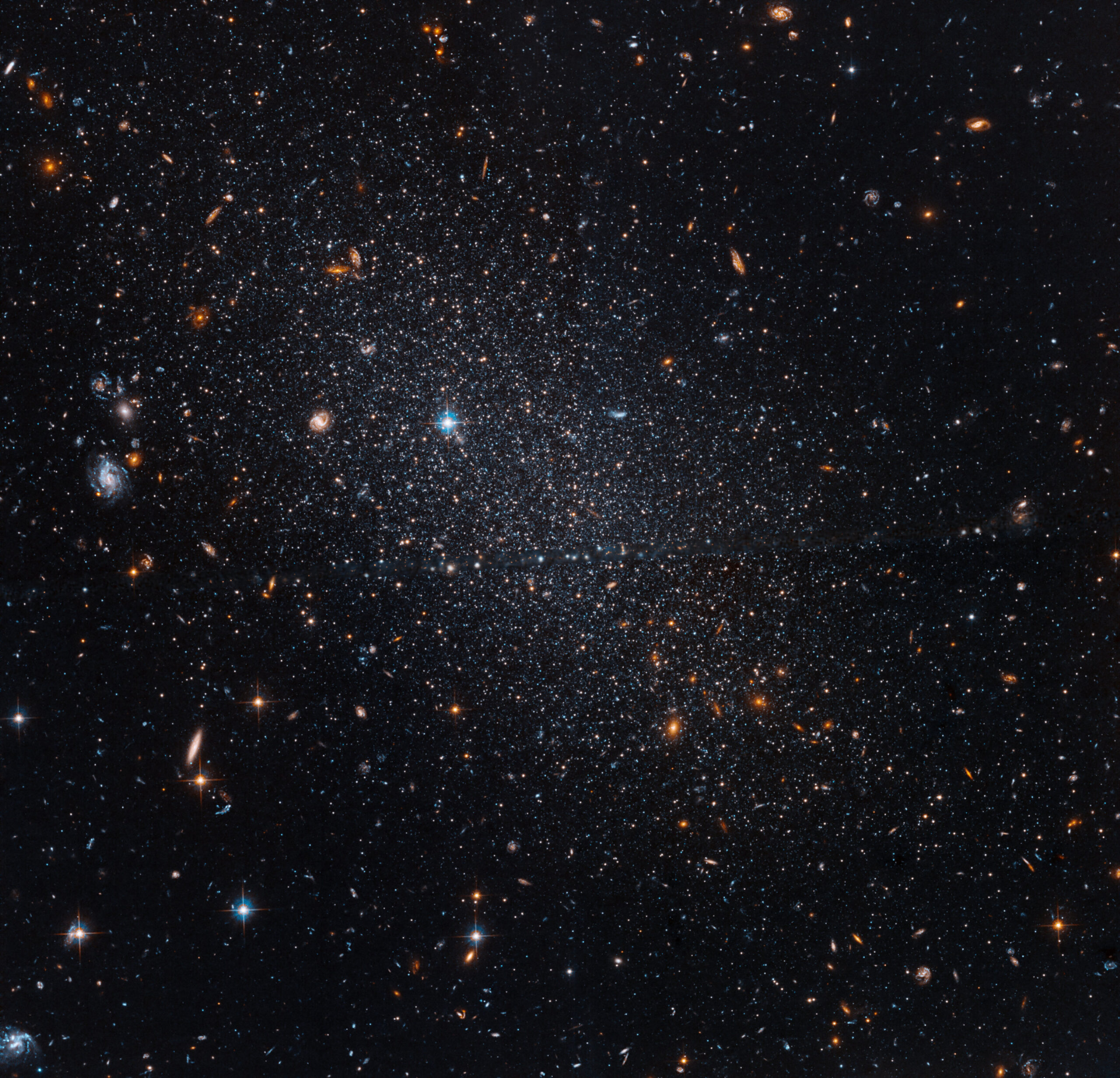 Hubble photographs a dwarf galaxy in the constellation Tucana