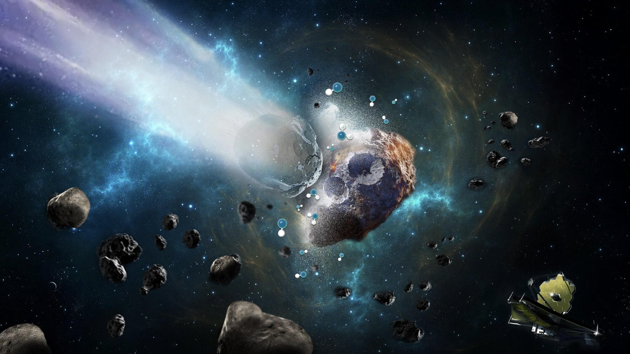 Traces of water are detected on the asteroid Psyche