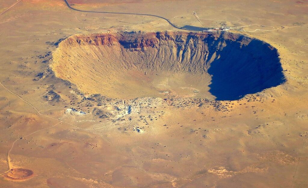 The Meteor Crater in Arizona dates back 50,000 years.