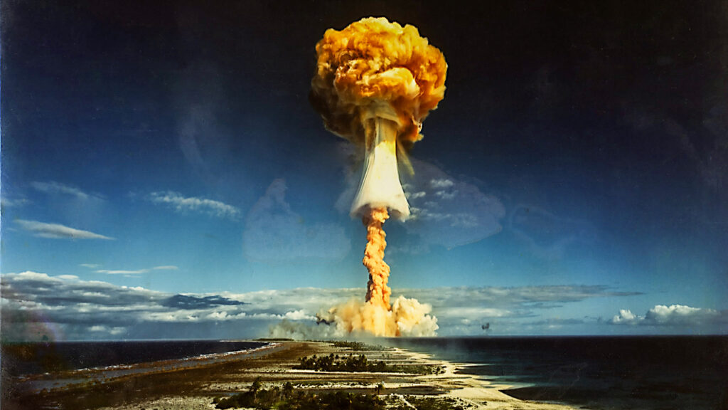 In space, a nuclear blast won't produce a mushroom cloud. 