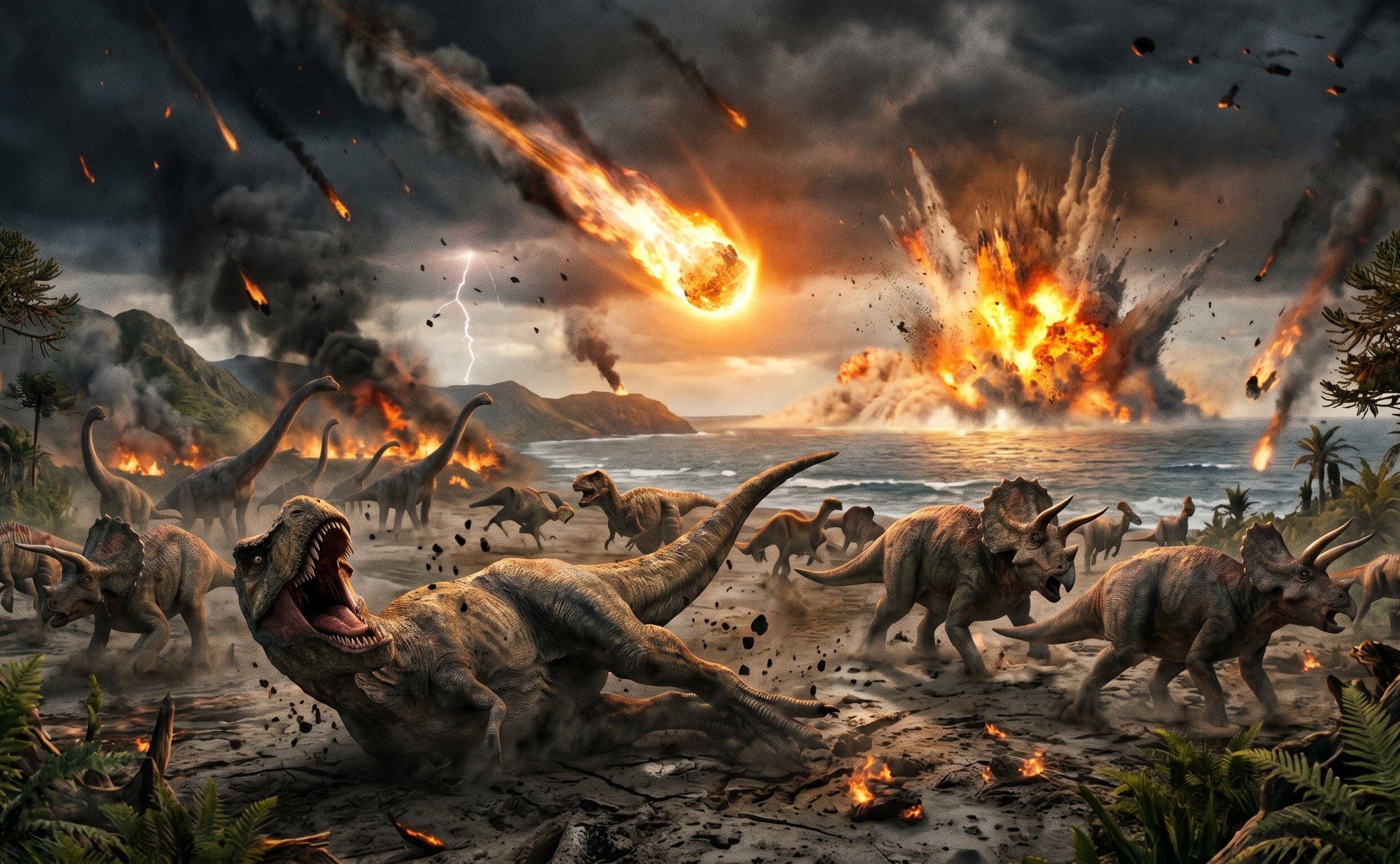 Asteroid that wiped out the dinosaurs might have saved their lives