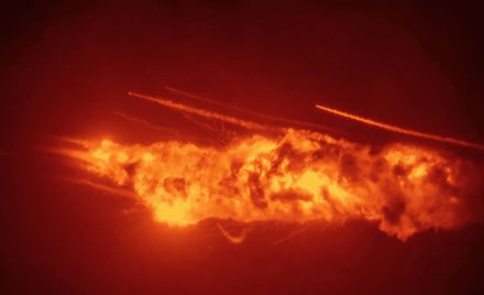 Вибух ракети-носія «Чанчжень-7А» у небі над космодромом Веньчан