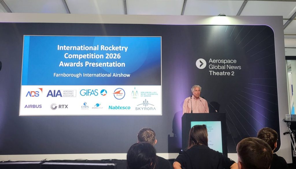 Церемонія нагородження International Rocketry Challenge 2026 у Фарнборо