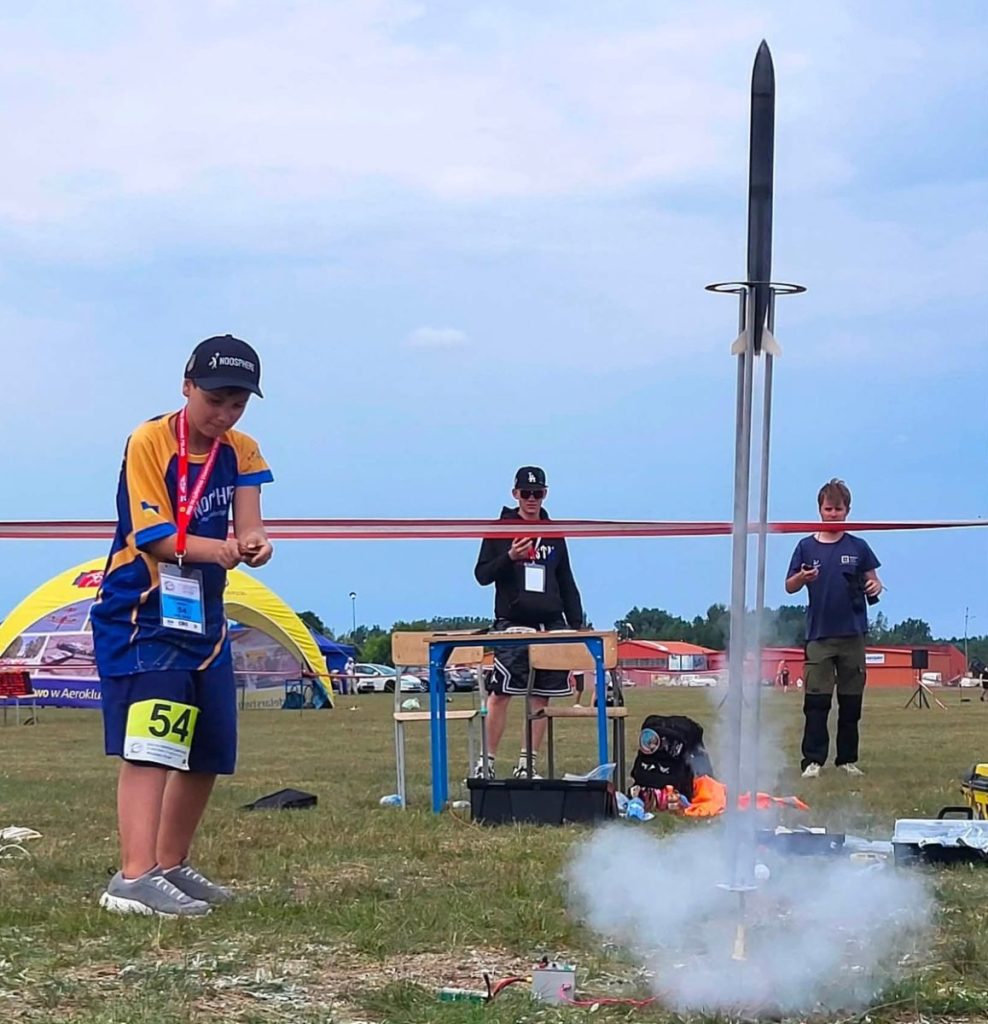 Запуск моделі ракети на чемпіонаті Європи