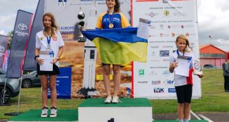 Надія Радченко на п'єдесталі чемпіонату Європи