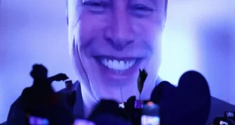 Ілон Маск під час квартального звіту SpaceX.