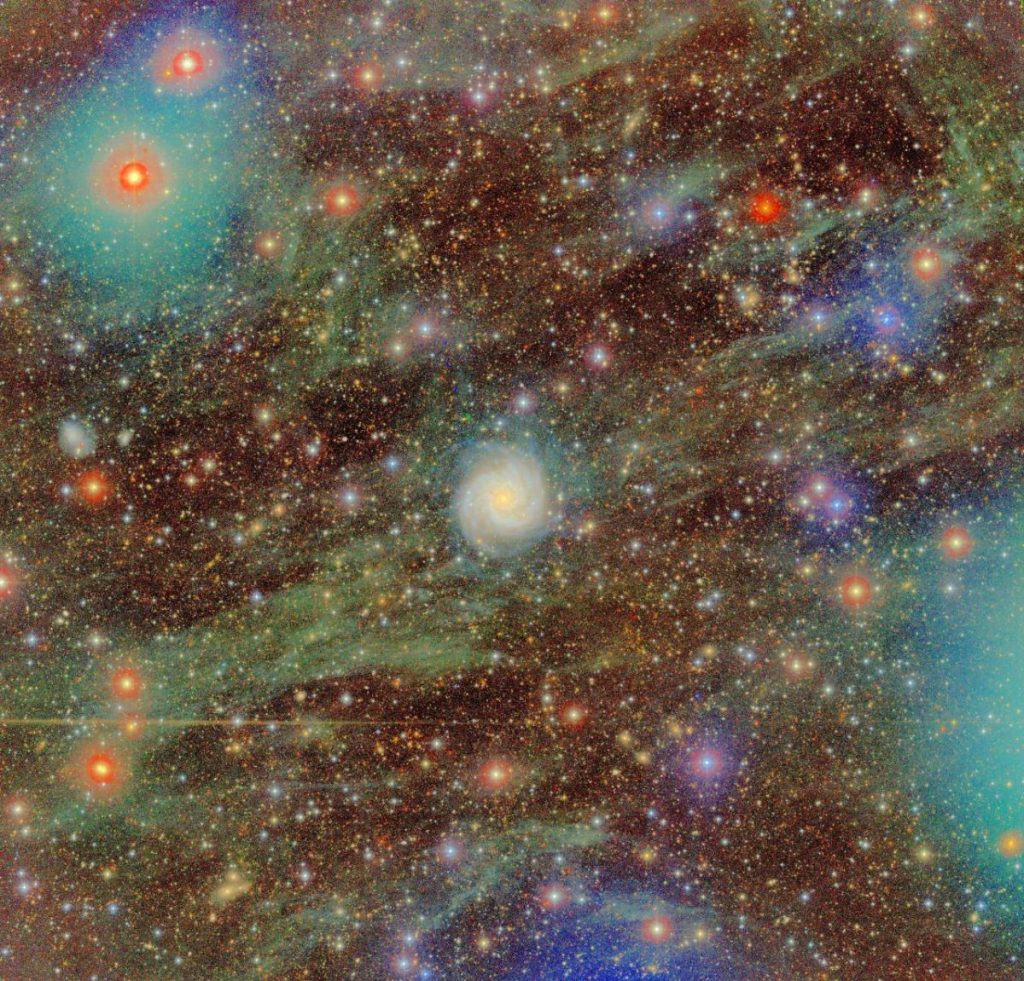 Спіральна галактика Messier 74 і навколишнє поле на знімку телескопа TST