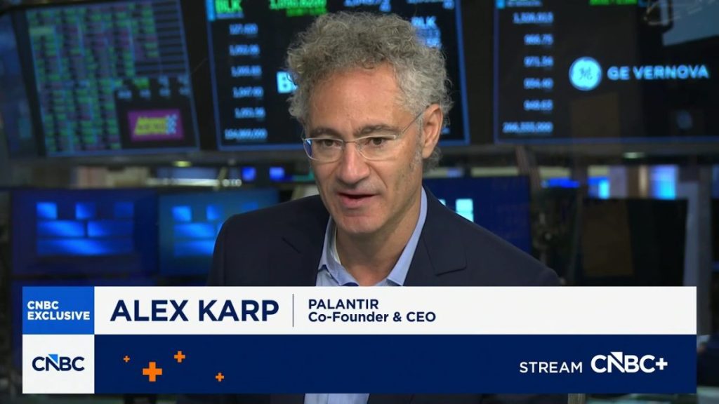 Генеральний директор Palantir Алекс Карп в ефірі CNBC