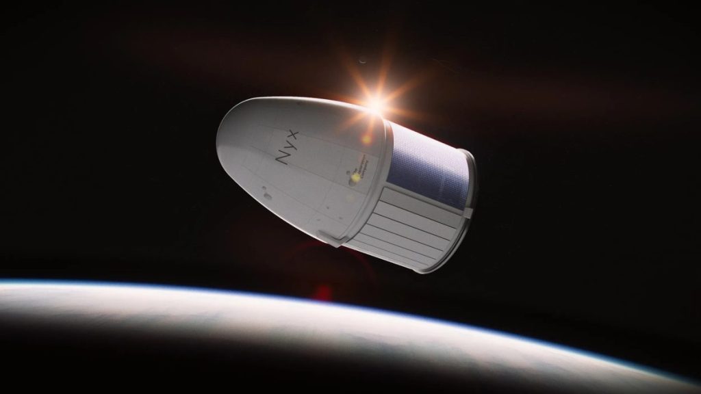Художня ілюстрація космічного корабля Nyx компанії The Exploration Company.