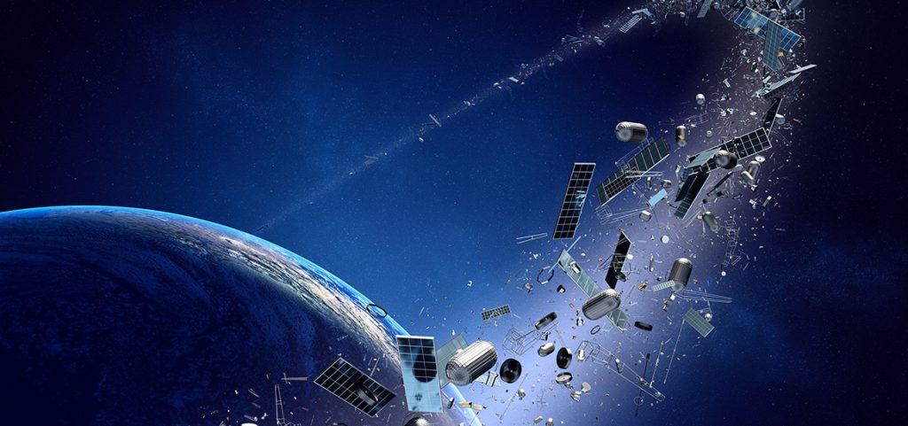 Хмара космічного сміття на навколоземній орбіті