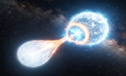 Художнє зображення подвійної системи білих карликів eRASSU J0608