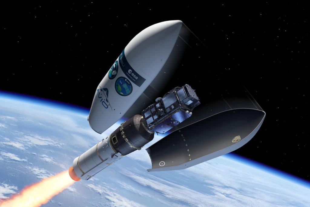 Супутники Sentinel-3C і FLEX під обтічником ракети Vega-C