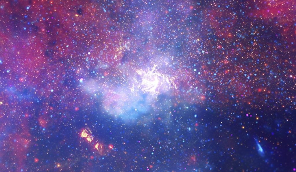 Вихор гарячого газу в центрі Чумацького Шляху в інфрачервоному світлі