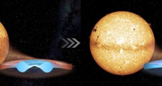 Художня ілюстрація диска довкола чорної діри в системі MAXI J0637−430